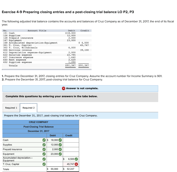 Balance adjusted accounts balances