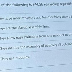 Which of the following is false regarding repetitive processes